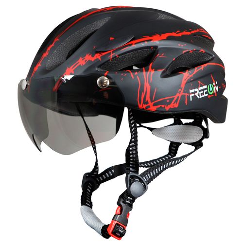 Casco De Bicicleta de Montaña para Adultos con gafas magnéticas, Ajustable y Ligero con ventilación Fon400b
