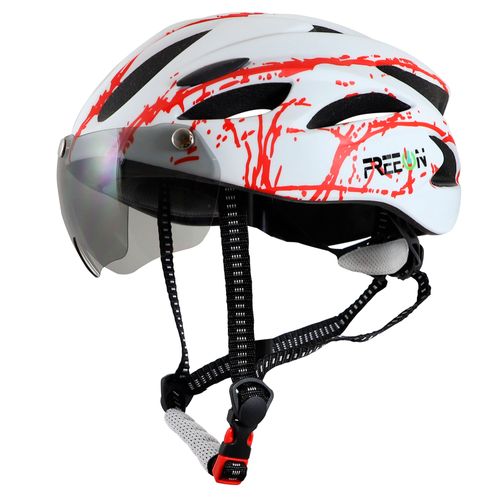 Casco De Bicicleta de Montaña con gafas magneticas para Adultos, Ajustable y Ligero con ventilación FON400W